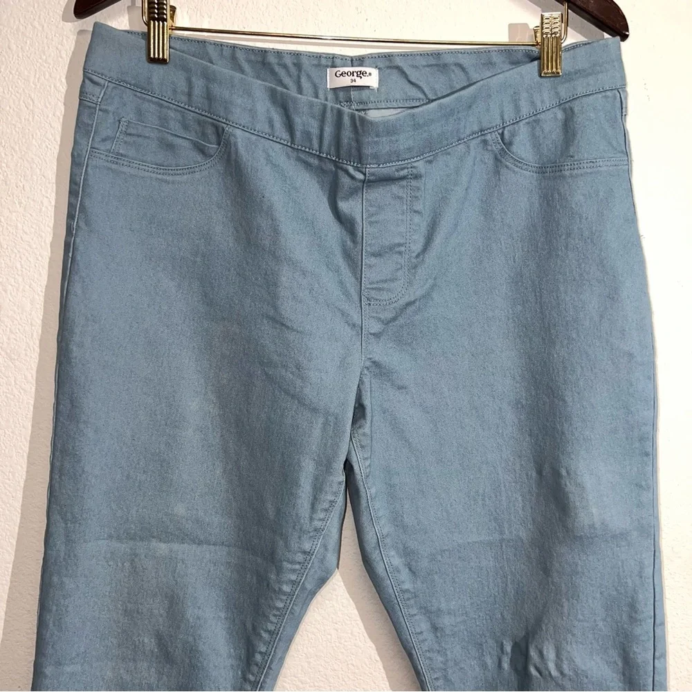 34 George Regular Denim Blue Jean Pants Classic Straight Original Extra Stretch‎